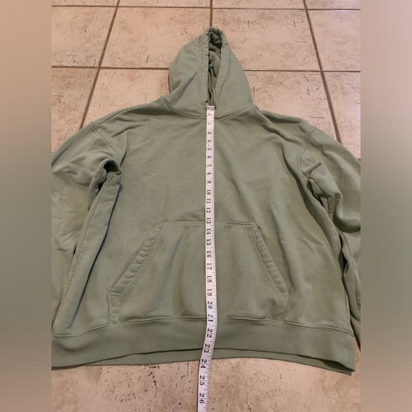 H&M Relaxed Fit Hoodie Sweatshirt - Light Sage Green - Size L - Picture 6 of 6